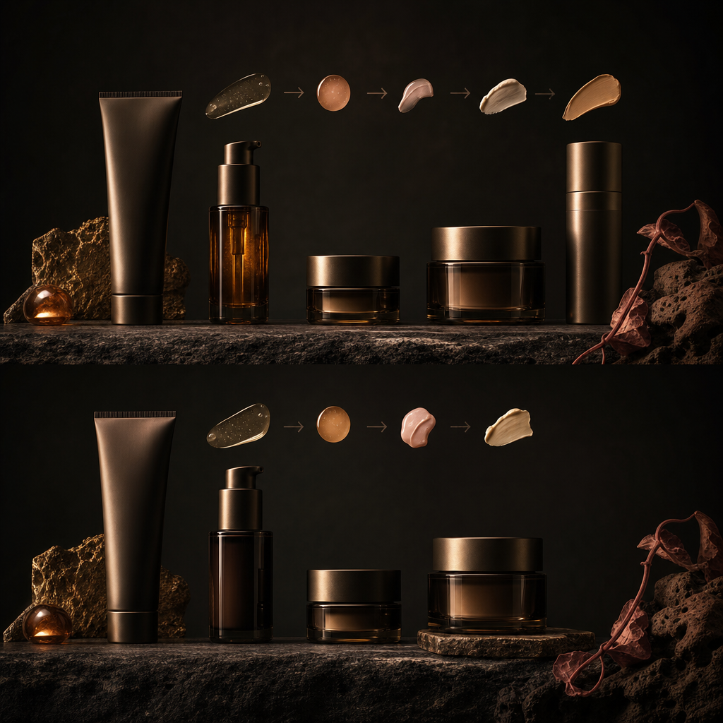 Morning and evening order for applying skincare products