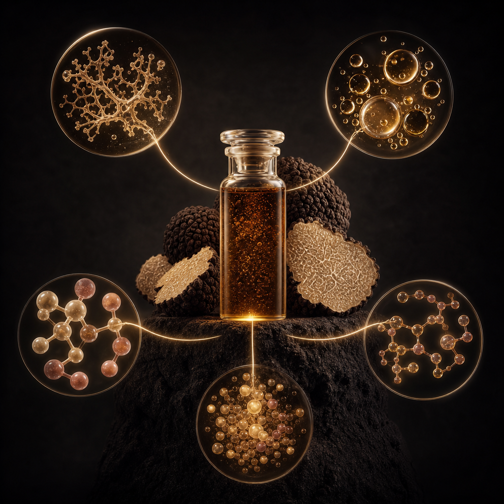 Truffle extract divided into five active ingredient groups