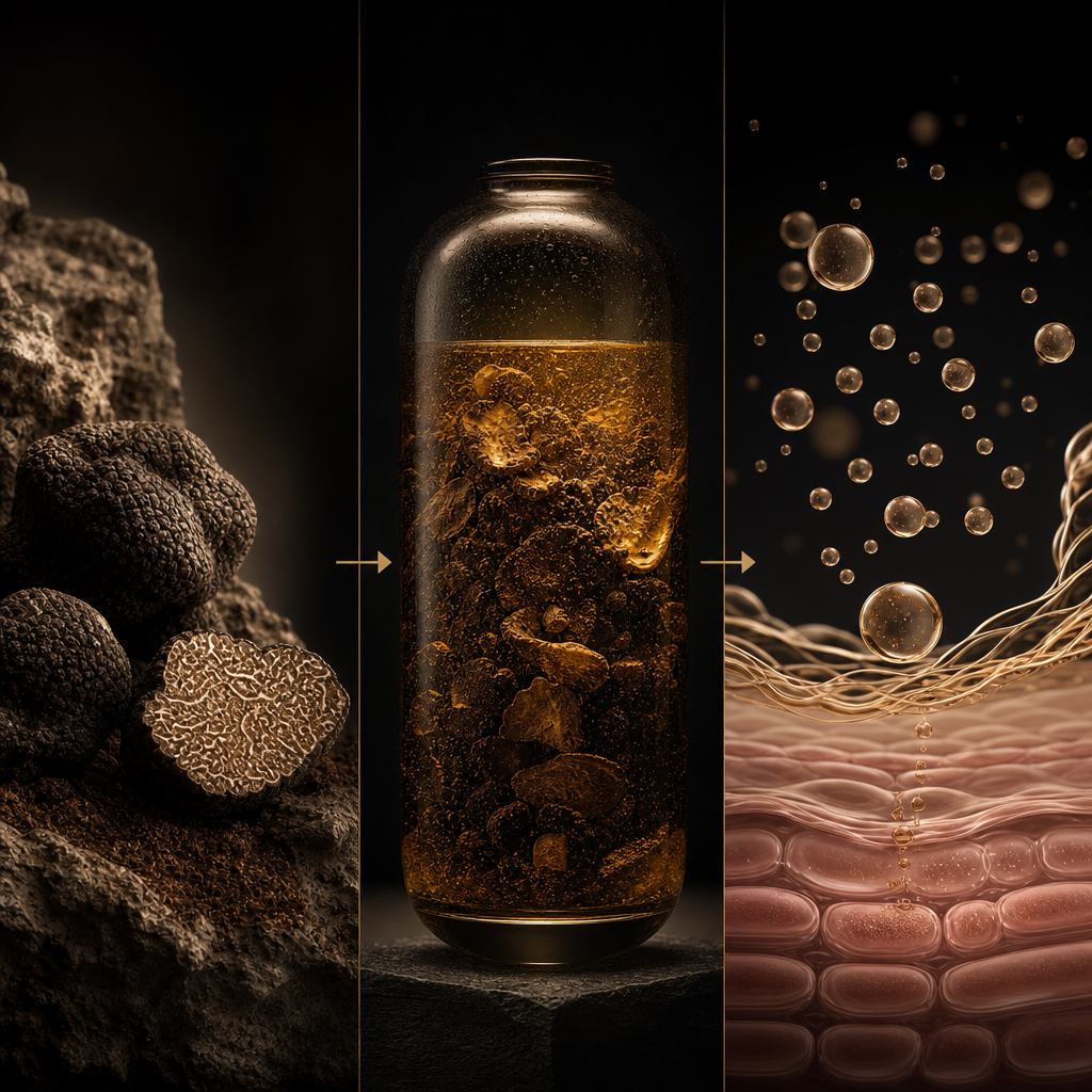 Bio-fermentation process producing smaller truffle peptide fractions